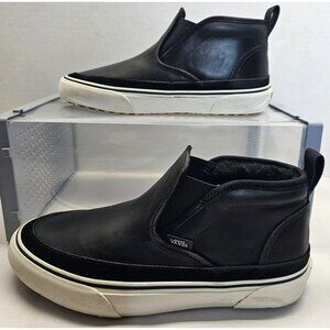 Vans Unisex Black/Marshmallow Mid Slip-On Sf Mte Classic High-Top Skate Shoes